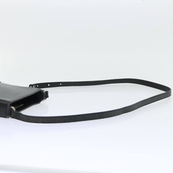 BURBERRY Shoulder Bag Leather Suede Black Auth bs7703 - Picture 8 of 16